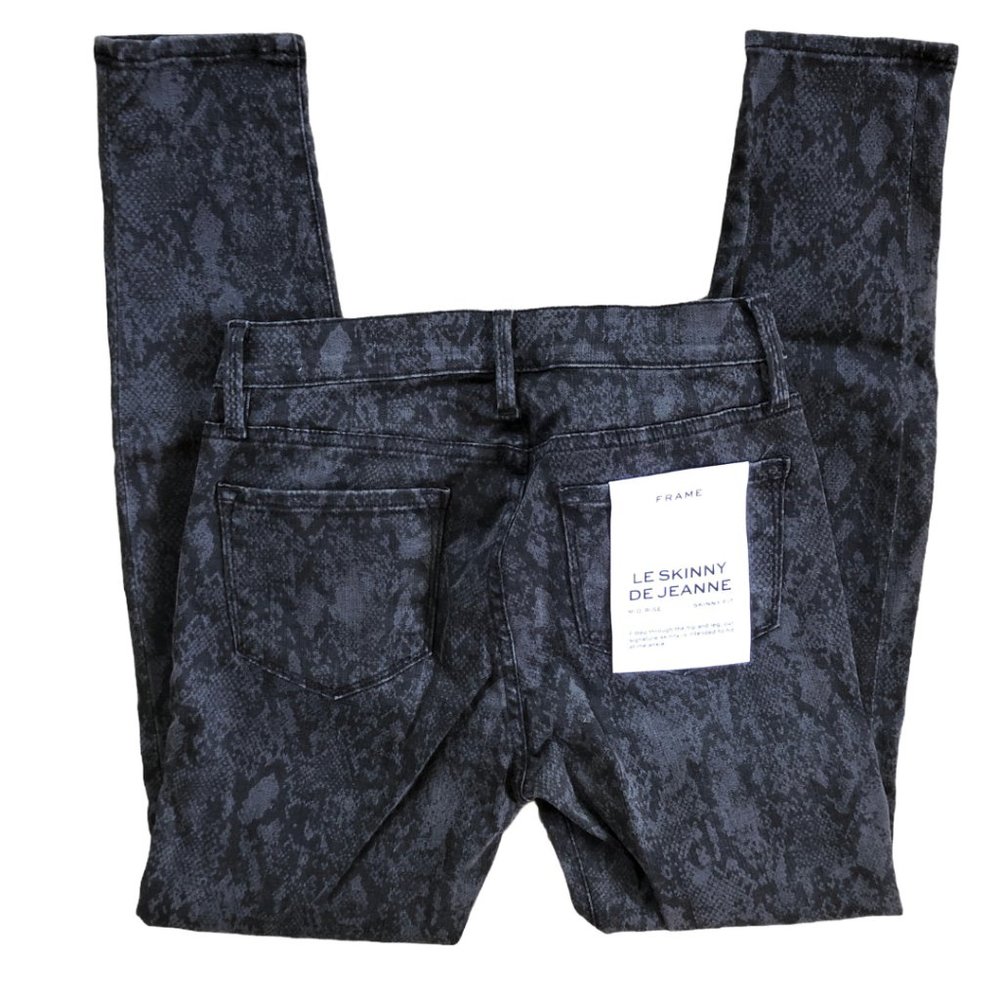 Frame Denim Python Print Skinny Jeans - Picture 7 of 9